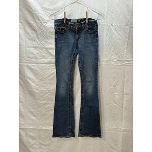 Aeropostale Skinny Flare Jeans Womens Sz 0  Medium Wash Bootcut Stretch Y2K